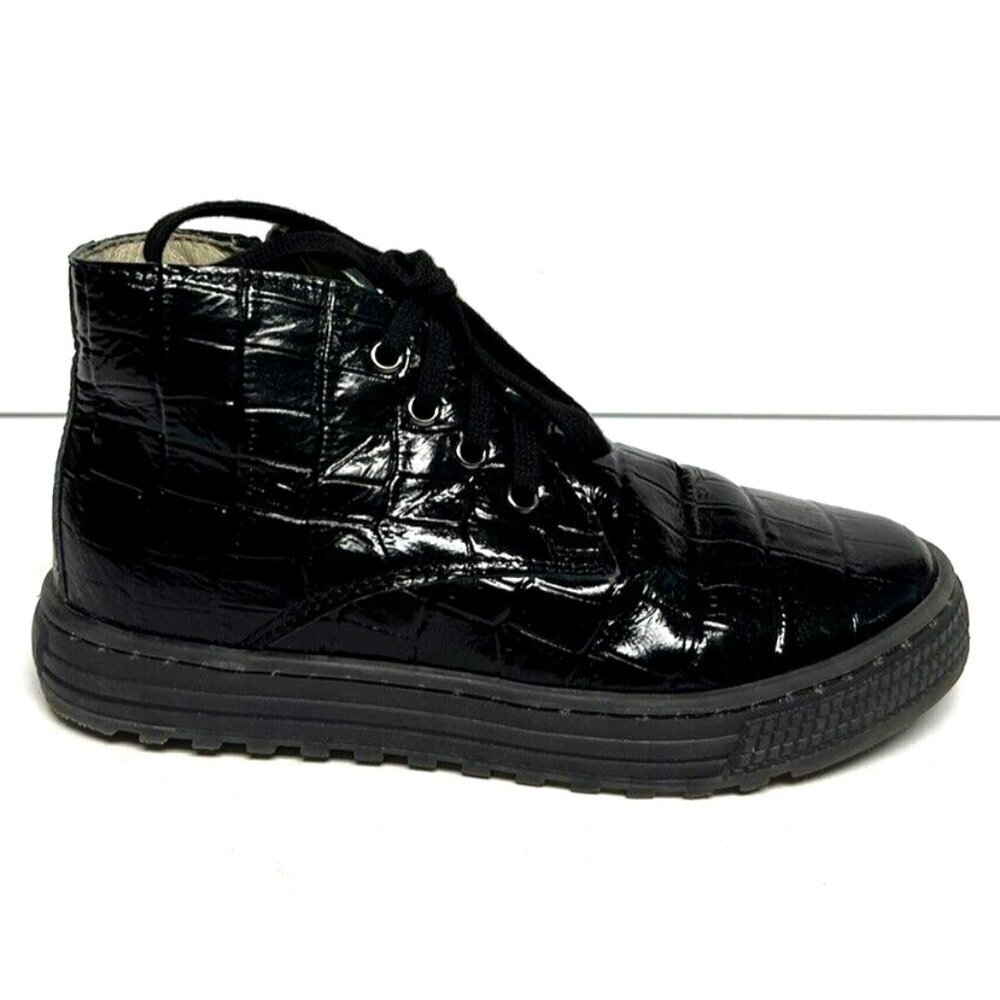 Naturino Kids Hi Top Sneaker Black US12 M EU29